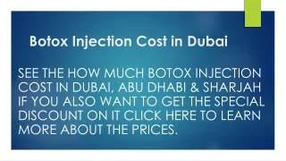 botox injection cost in dubai