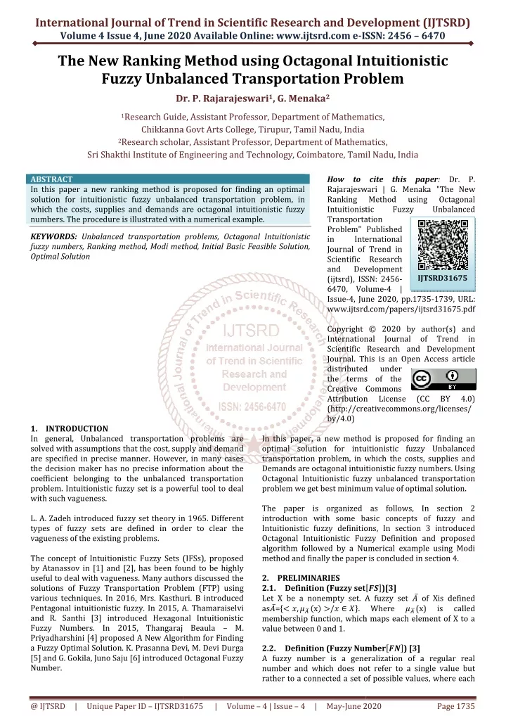 international journal of trend in scientific