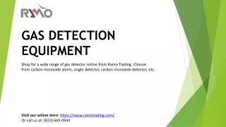 Gas Detection Equipment | Buy Online | Ramo Trading