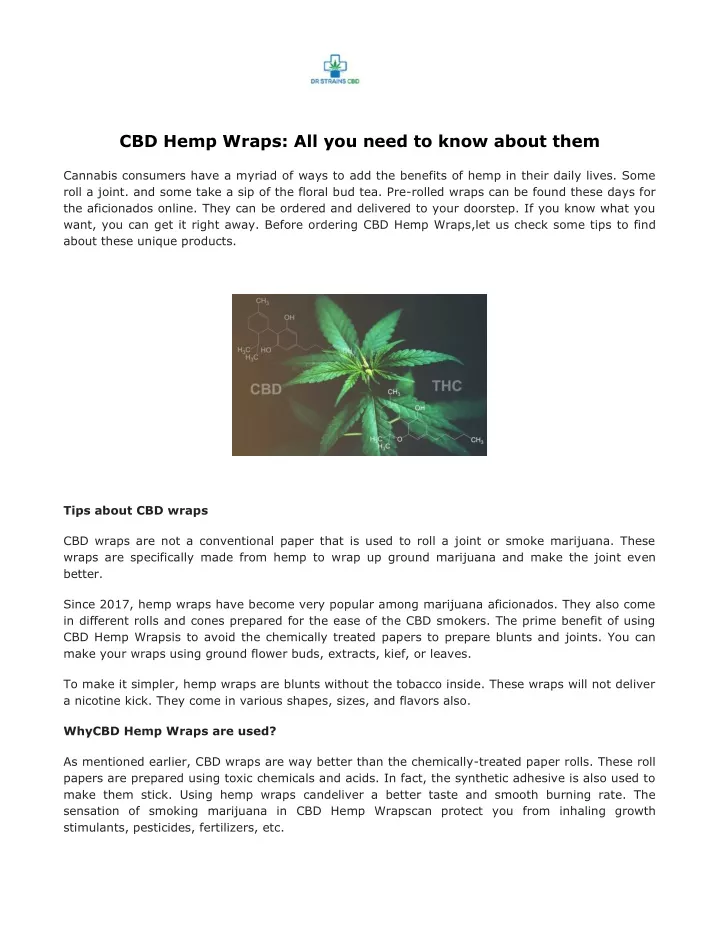 cbd hemp wraps all you need to know about them