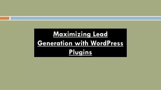 maximizing lead generation with wordpress plugins