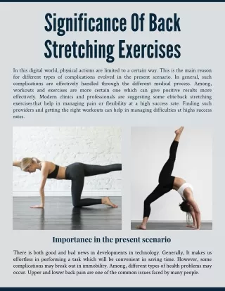 Significance Of Back Stretching Exercises