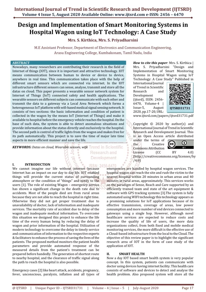 international journal of trend in scientific