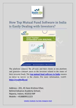 how top mutual fund software in india is easily
