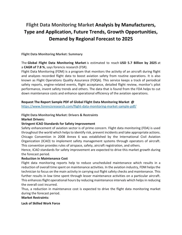 flight data monitoring market analysis