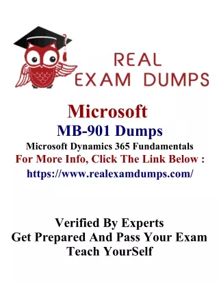 Microsoft MB-901 Dumps Question Answers - RealExamDumps