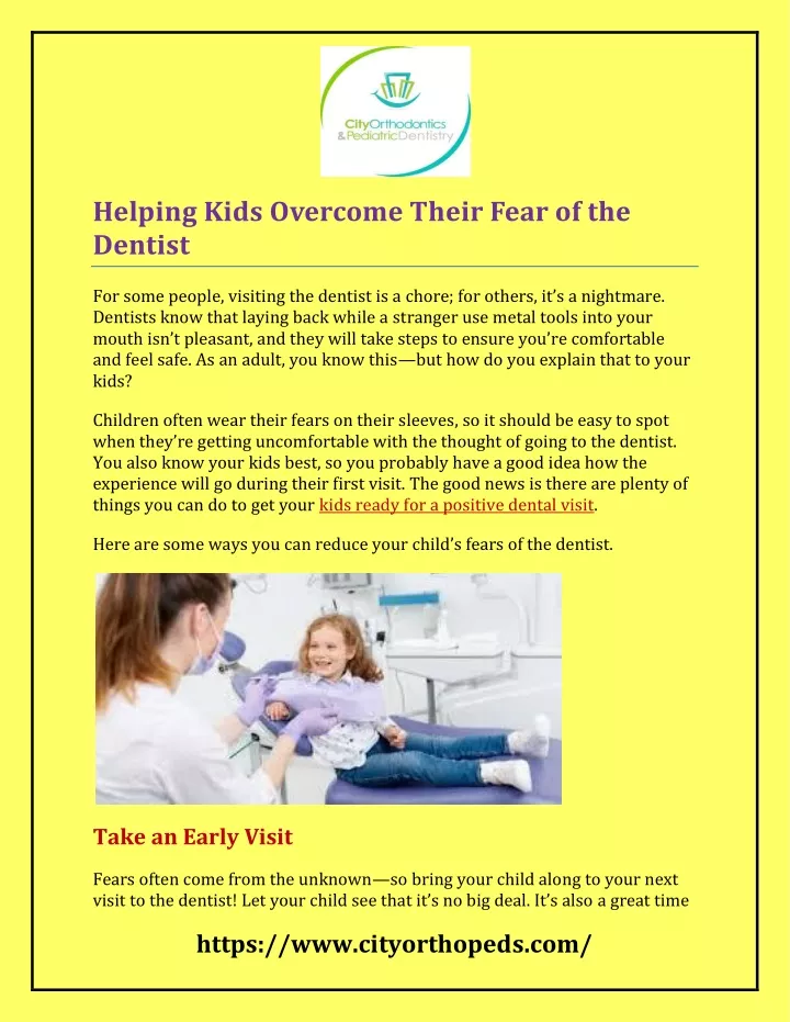 helping kids overcome their fear of the dentist