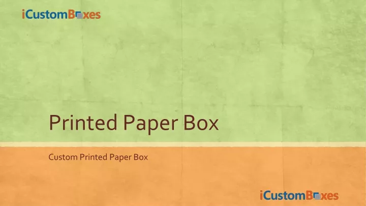 printed paper box
