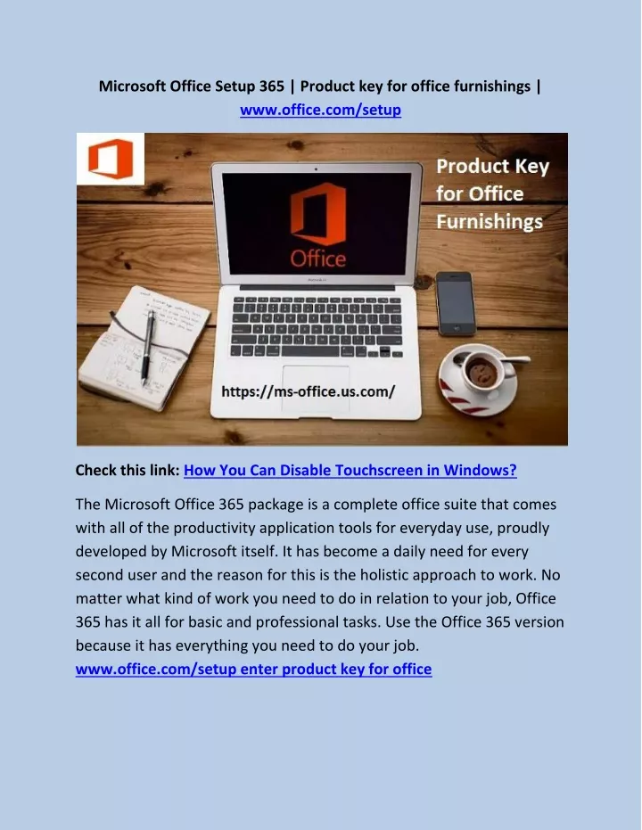 microsoft office setup 365 product key for office