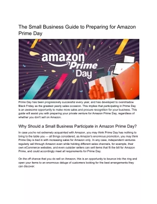 The Small Business Guide to Preparing for Amazon Prime Day