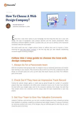 How To Choose A Web Design Company?