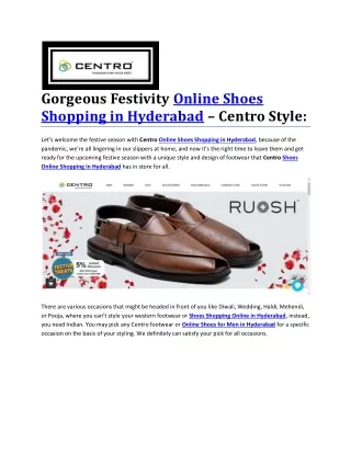 Gorgeous Festivity Online Shoes Shopping in Hyderabad – Centro Style: