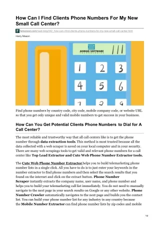 how can i find clients phone numbers