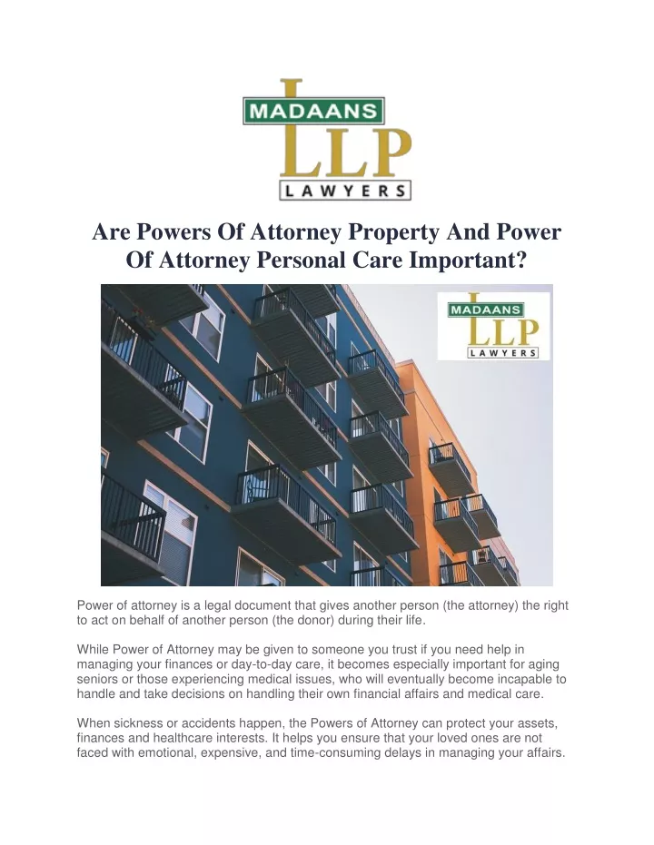 are powers of attorney property and power
