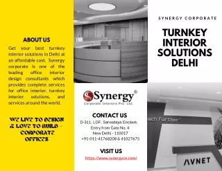 Best Turnkey Interior Solutions Delhi