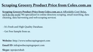 scraping grocery product price from coles com au