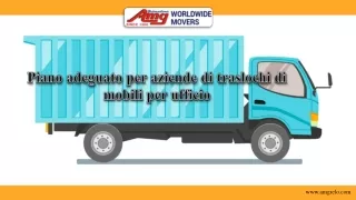 Piano adeguato per aziende di traslochi di mobili per ufficio