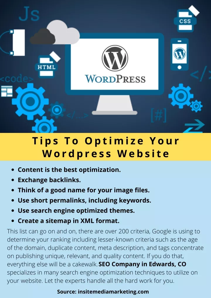 tips to optimize your wordpress website