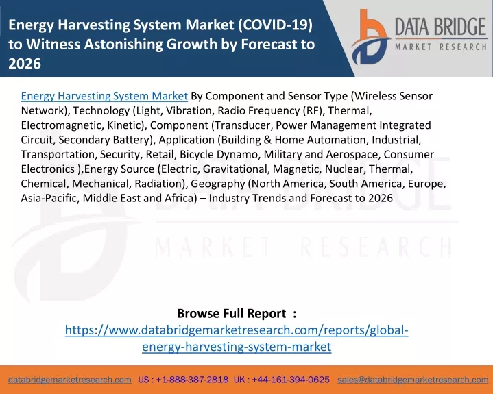 energy harvesting system market covid