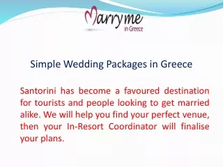 simple wedding packages in greece