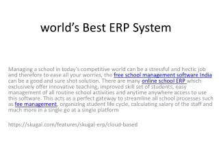 world s best erp system