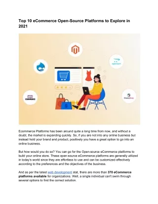 top 10 ecommerce open source platforms to explore