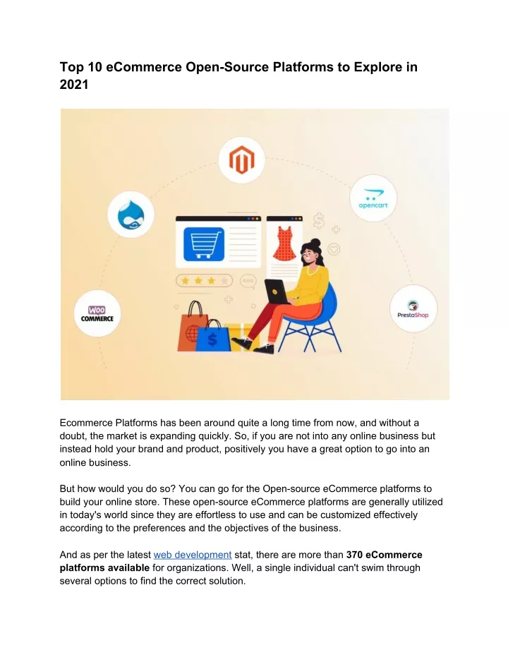 top 10 ecommerce open source platforms to explore