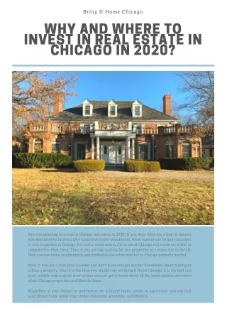 bring it home chicago