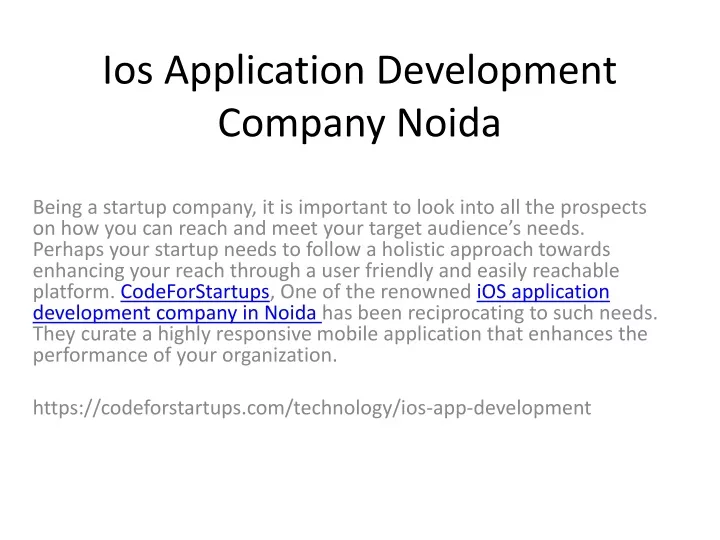 ios application development company noida