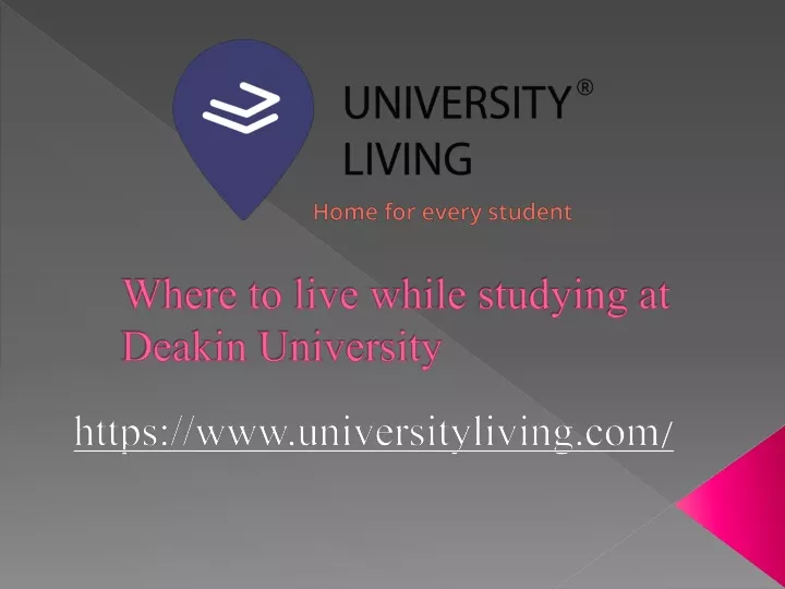 where to live while studying at deakin university