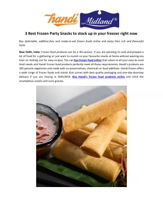 3 best frozen party snacks to stock up in your