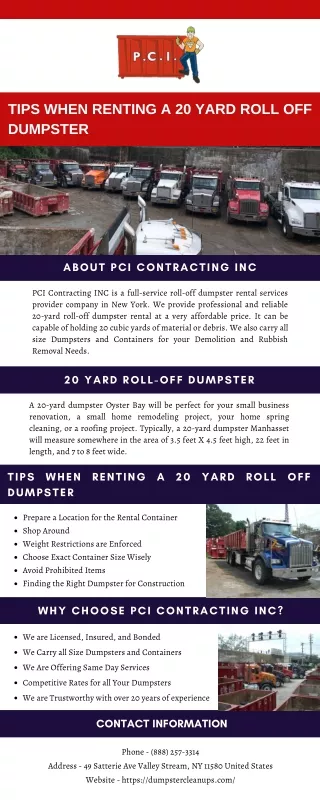 Tips When Renting a 20 Yard Roll Off Dumpster