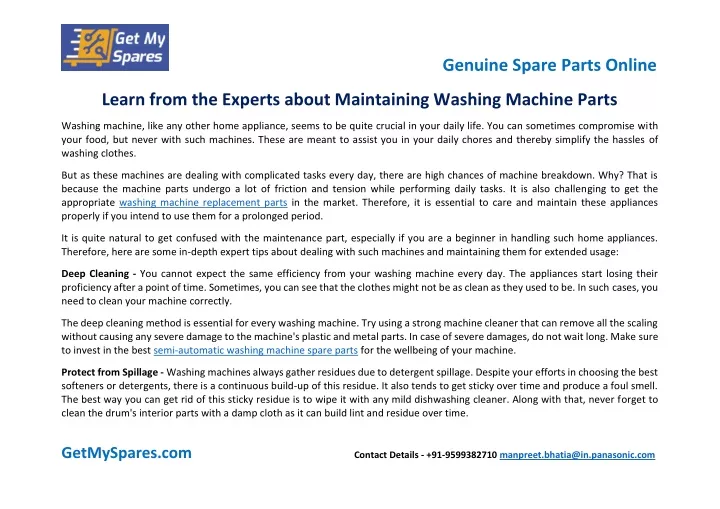 genuine spare parts online learn from the experts