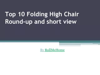 Best Folding High Chair