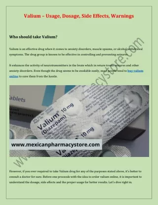 Buy Valium Online Without prescription