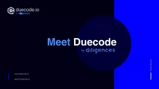 Duecode Slide Deck