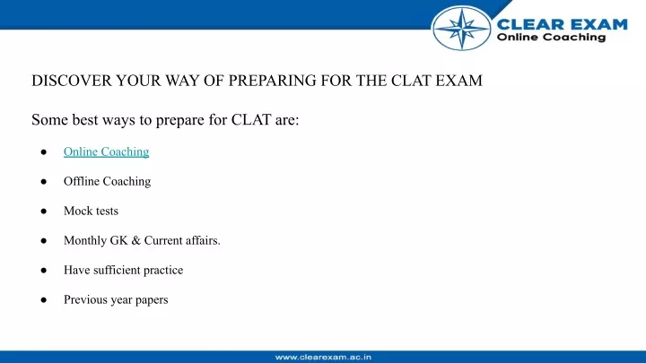 discover your way of preparing for the clat exam