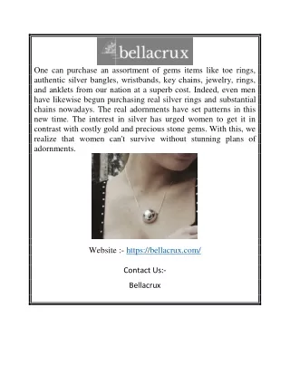 Online Sterling Silver Jeweler | Bellacrux.com