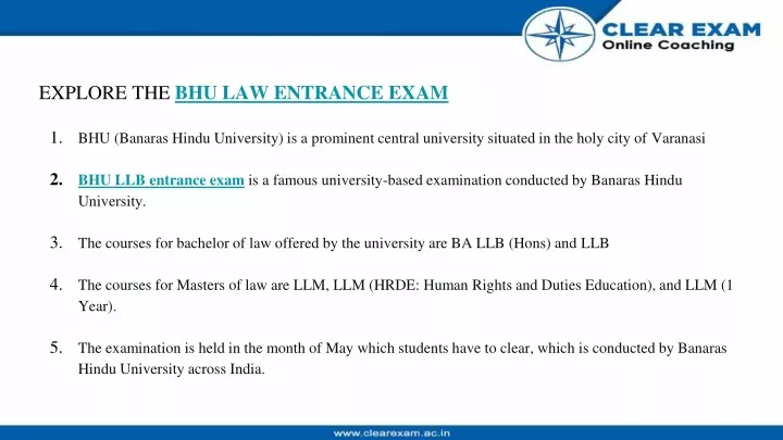 explore the bhu law entrance exam