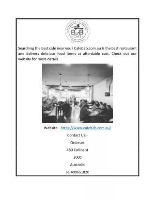 searching the best caf near you cafeb2b