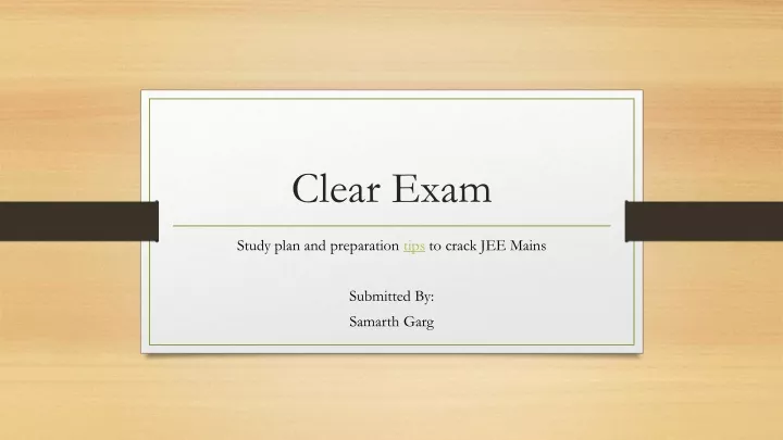 clear exam