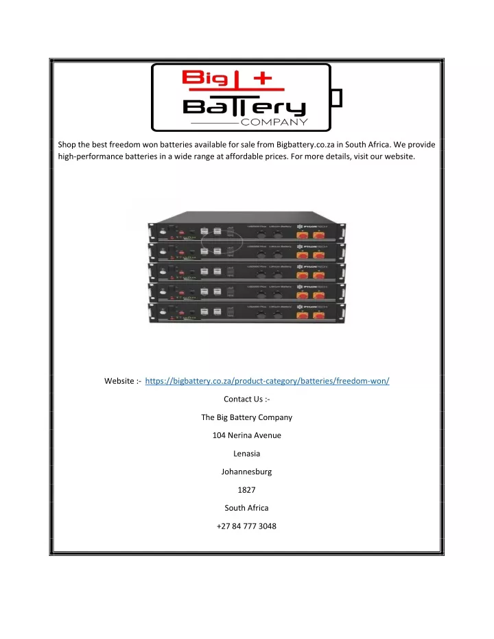 shop the best freedom won batteries available