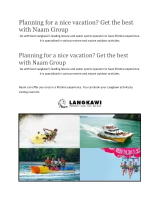 Best Activities in Langkawi | Naam.bz