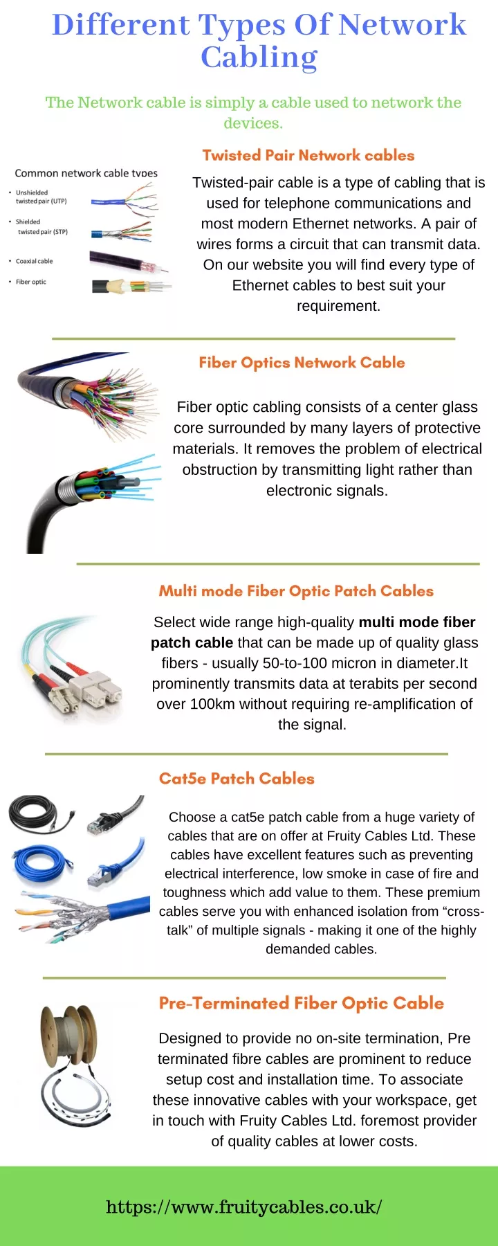 different types of network cabling