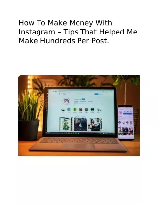 How To Make Money With Instagram -Tips That Help Me Make Hundreds Per Post