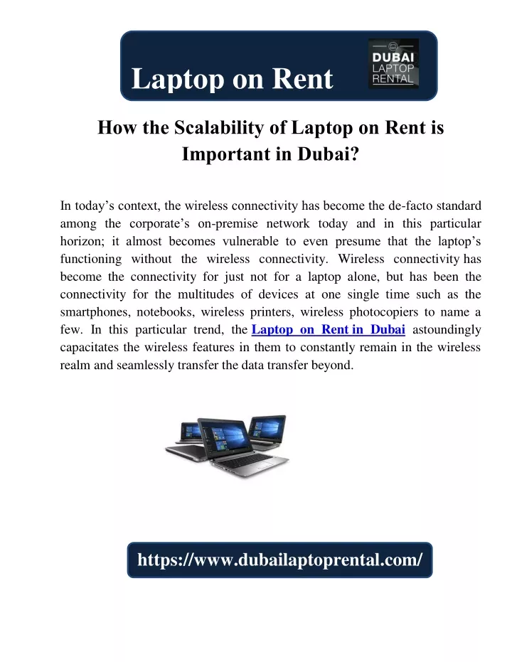 laptop on rent