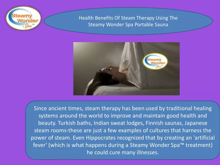 health benefits of steam therapy using the steamy