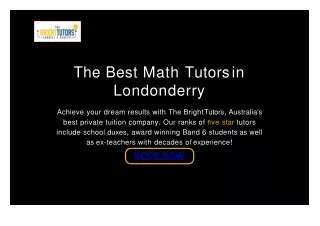 Expert Math Tutors in Londonderry | The Bright Tutors