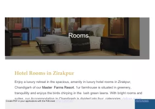 Hotel in Zirakpur Chandigarh | Super Deluxe/Deluxe Rooms | Hotel Rooms | Masterfarms
