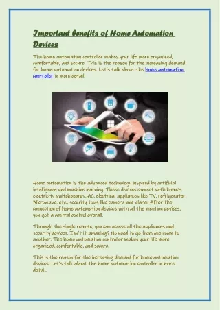 important important benefits devices devices